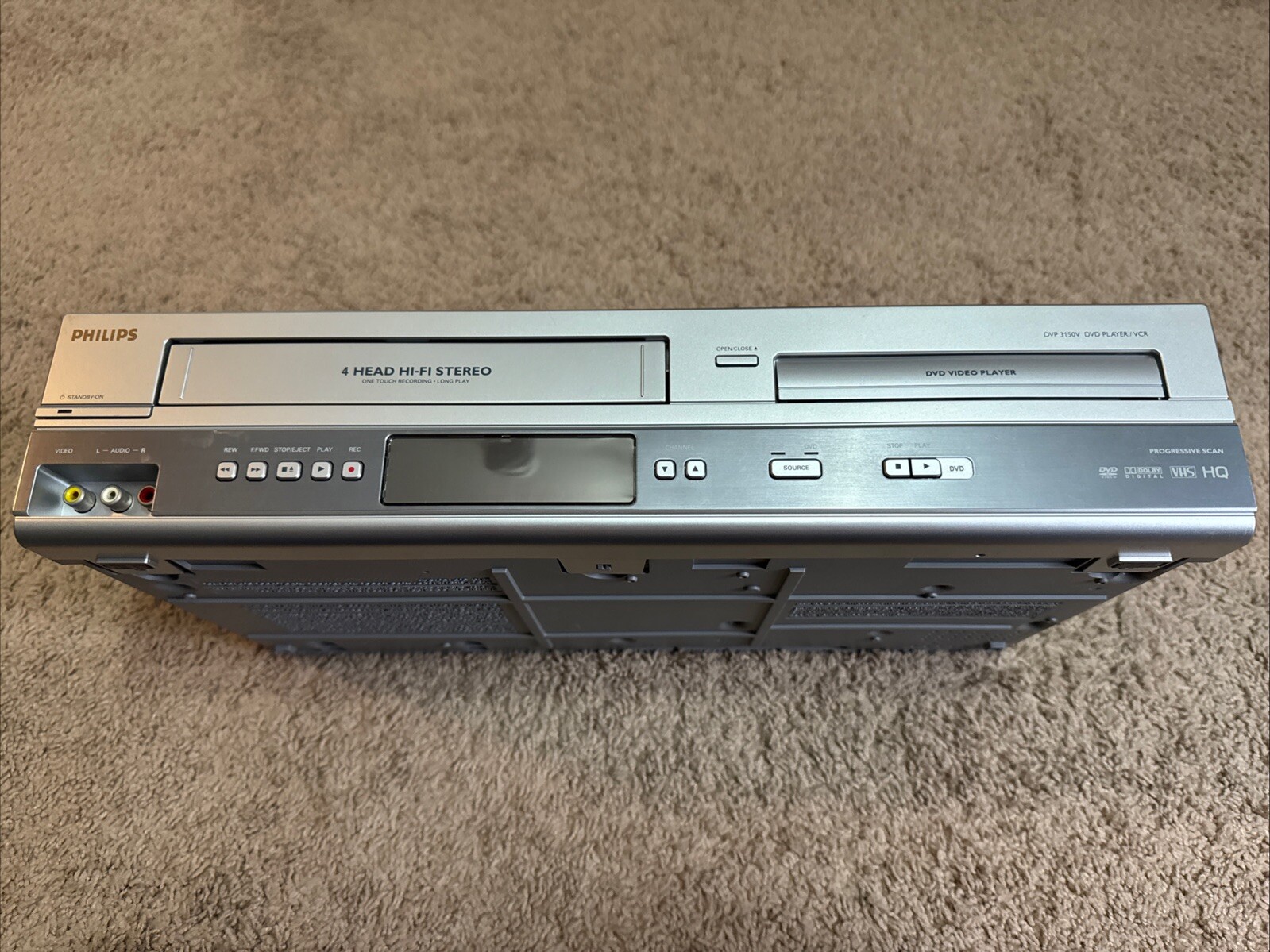 Philips DVP3150V DVD/VHS Player combo Tested & Works-No Remote