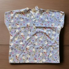 Scrubs Womens Size Large Snowman Top Short Sleeve J.I.T