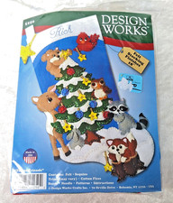 Design Works Woodland Friends Felt Christmas Stocking Kit 5250 New Sealed