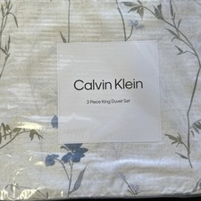 New Calvin Klein Dusk Wildflower King Duvet Cover Two King Shams 0968