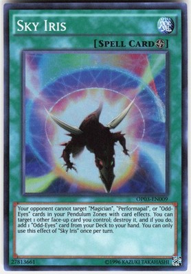 Sky Iris OP03-EN009 Super Rare OTS Tournament Pack 3 Yu-Gi-Oh Near Mint