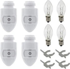Creative Hobbies Auto On Sensor Plug in Night Light White Sensor, 
