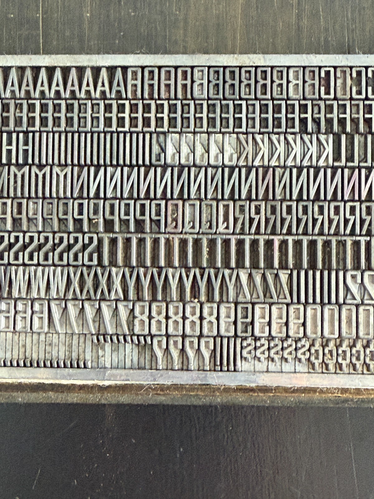 18 pt Agency Gothic (ATF #578) Letterpress Type for printing