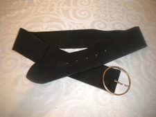 BONDED LEATHER  ELASTIC BLACK STRETCH CINCH BELT SZ M 29" / 33" BOX08 SHIP FREE