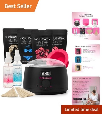 Brazilian Wax Kit for Women - At-Home Spa with 14oz Wax Beads & Essentials