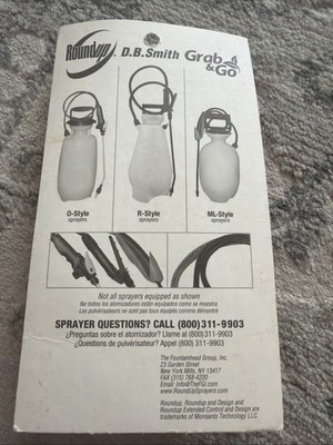 Ｄ５（ＣＦ－ＴＹＰＥ） Roundup #181698 No Leak Backpack Sprayer Repair Kit S2 Parts for