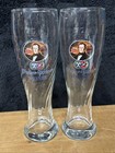 Set Of 2 Hacker-Pschorr Weisse Swirl Beer Glasses .5 Liter Clean — photo 4