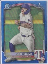 Cody Freeman 2025 Bowman Chrome Prospects 1st True Blue Refractor /150 #BCP112