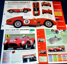 1959 Ferrari Testa Rossa 250TR Specs Info Original Poster Brochure Print 59 TR