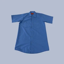 Red Kap Style SB22 Men's Short Sleeve Industrial Work Shirt Petrol Blue / Navy