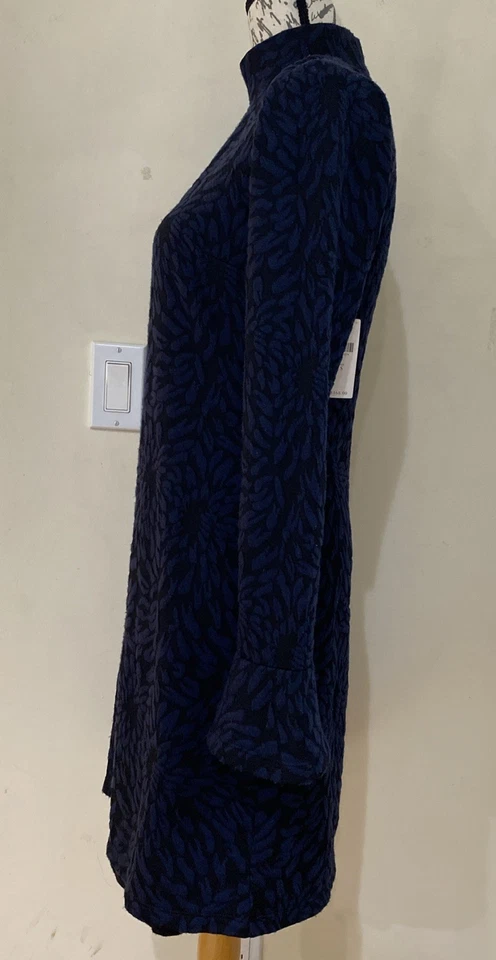 Hutch Anthropologie Michaela Textured Bell Sleeve Dress Blue Black Size Small - Image 3 of 4