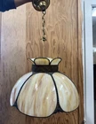 Vintage Meyda Tiffany Style Slag glass chandelier  | Tulip