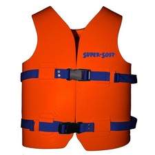 Youth Medium Sunset Orange Life Vest Kids Personal Flotation Device 26-29 In