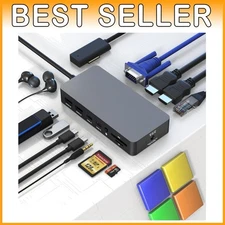 Triple Display Surface Dock for Surface Pro, Laptop, Book