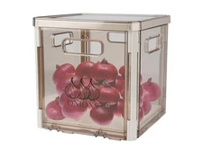 Onion and Potato Storage Container With Lid and Handle, Stackable Plastic Bin...