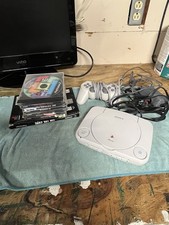 Sony PlayStation 1 PSOne White Console Video Game With Games Lot Tested