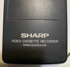 SHARP Remote Control For Video Cassette Recorder Untested