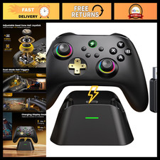 Wireless PC Controller with Charging Dock, Hall Effect Joysticks No Drift, 1000H