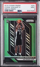2018 PANINI PRIZM GREEN PRIZM #251 LONNIE WALKER IV PSA 9