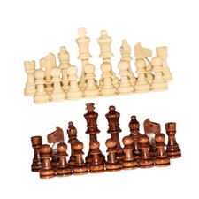 32pcs h&ouml;lzerne Schachst&uuml;cke Brettspiele Checkers Spiel Anf&auml;nger
