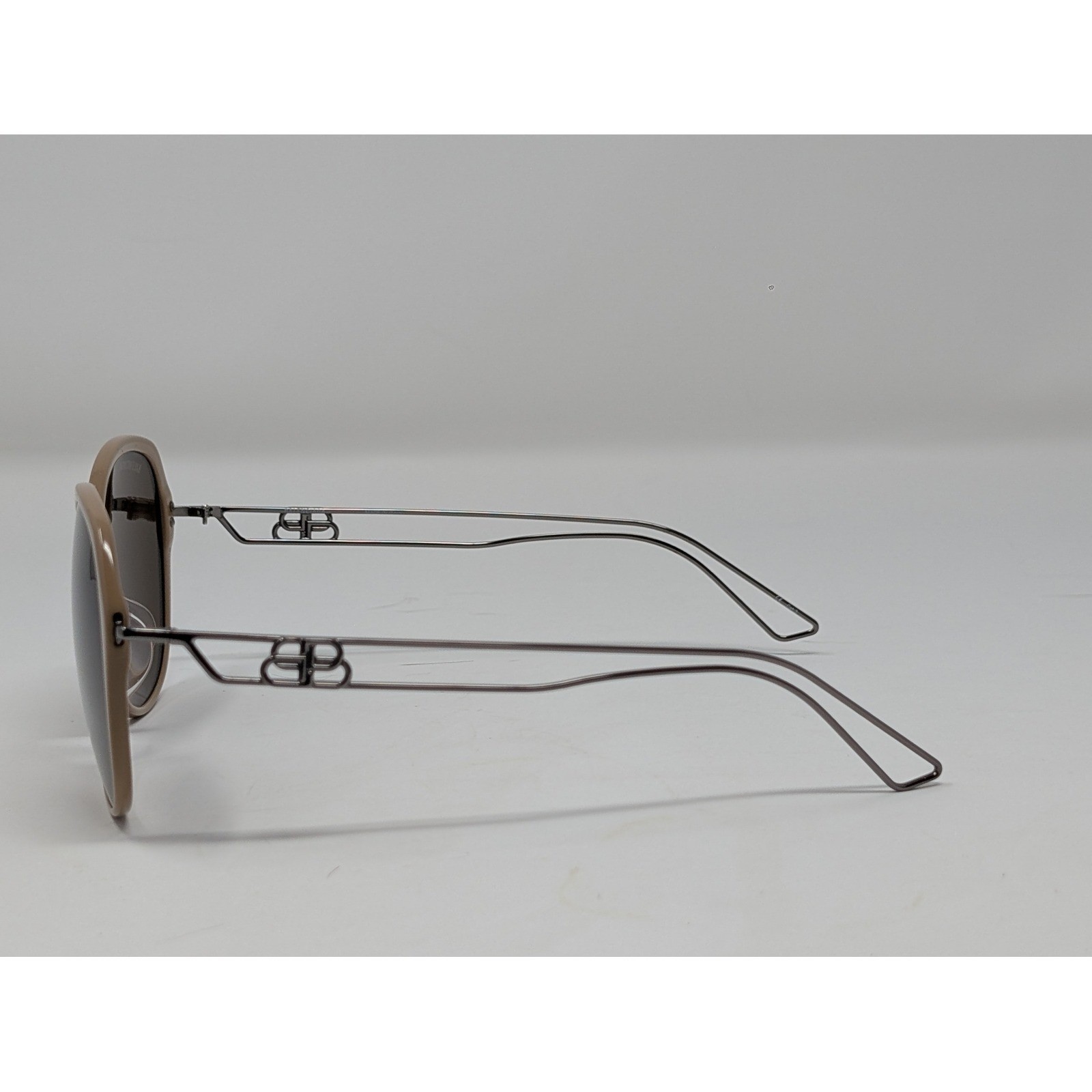 Balenciaga BB0058SK Women's Oversized Sunglasses Taupe BB Logo Butterfly Italy thumbnail 10