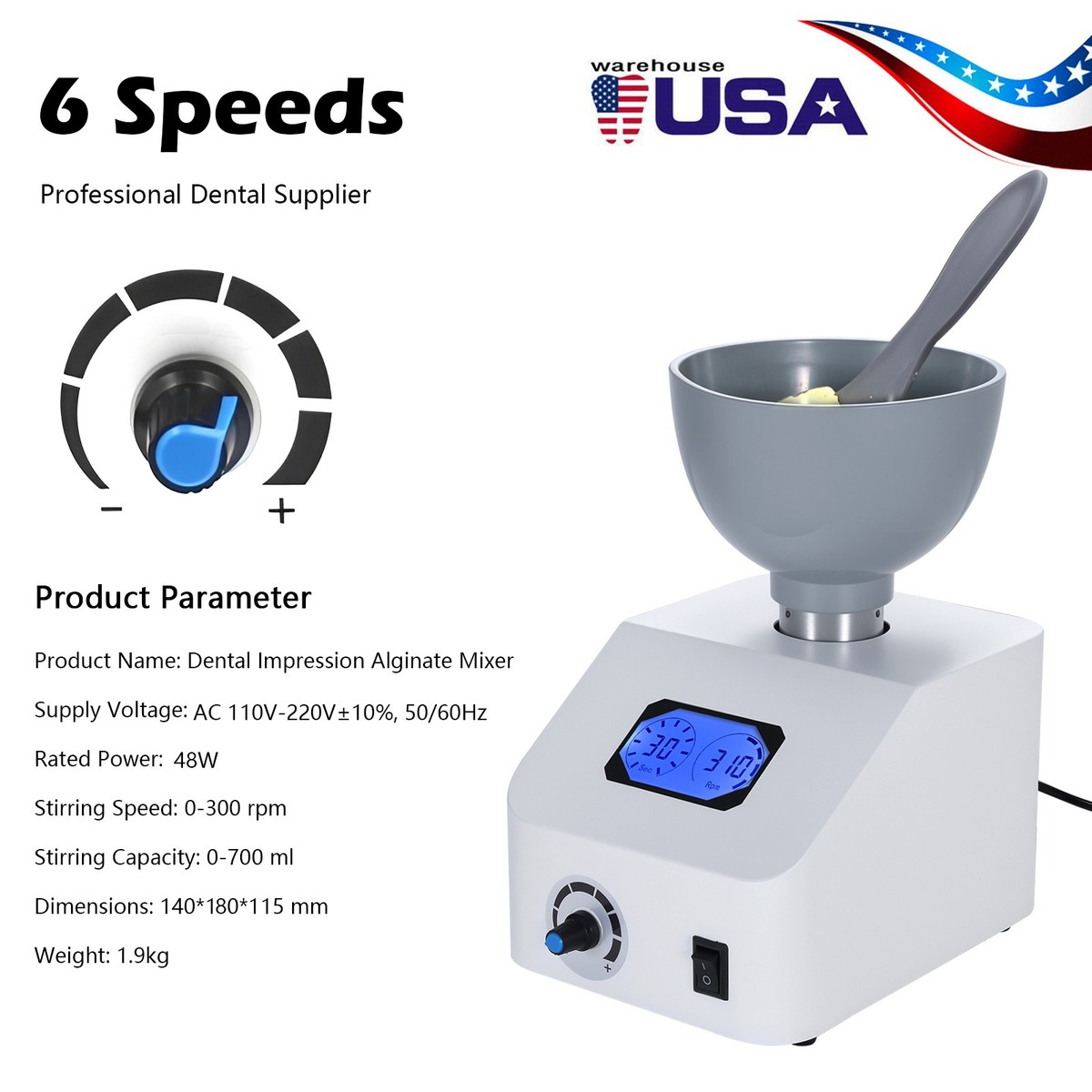 Dental Laboratory Alginator Mixer With Bowl | eBay