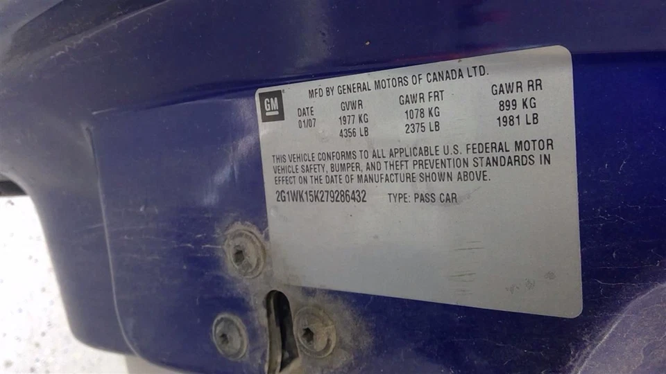 Chevrolet Monte Carlo 2007 Engine Brain Box 19210738 2629 - Image 4 of 4