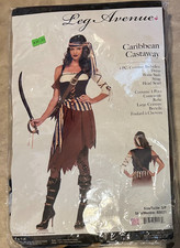 Caribbean Castaway Pirate Leg Avenue Costume Womens S Small NEW Retail Packaging