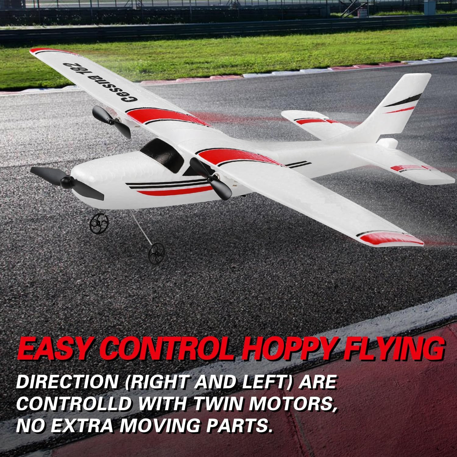 Beginner's 2.4GHz RC Airplane with Gyro & 3 Batteries - Easy to Fly Glider
