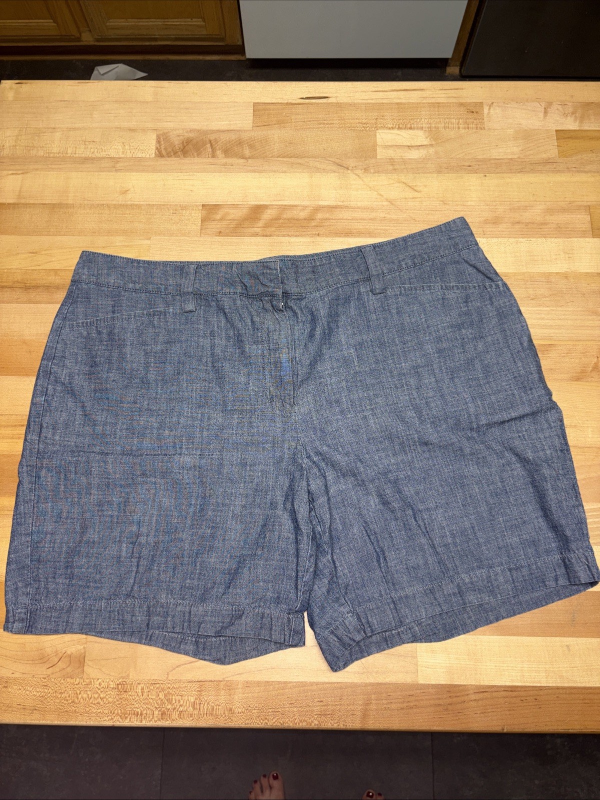 Lands And 100% Cotton Women’s Blue Shorts