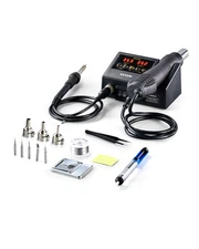 VEVOR 2-in-1 Hot Air Rework & Soldering Station 750W with Adjustable Temp LED