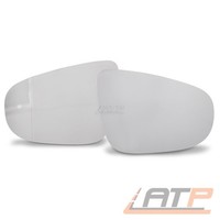 Spiegelglas AußEnspiegel Rechts Konvex+Links AsphÄRisch FÜR VW Golf 6 Touran 1T