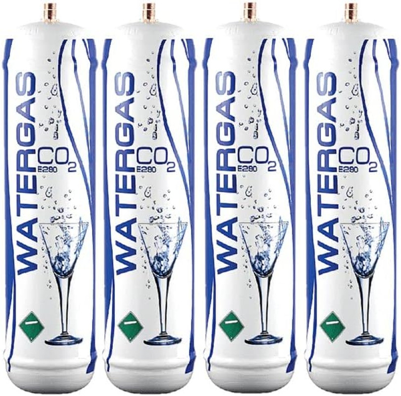 Stock 4 Bombole CO2 Monouso 600 gr per Acqua Frizzante a Casa