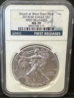 2014(W) WEST POINT Silver Eagle Dollar NGC MS70 FIRST RELEASES