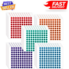 50 Sheets 1-100 Number Stickers, Small Round Vinyl Labels for Organizing...