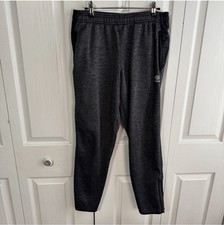 Umbro Black Gray Sweatpants Zipper Ankles Pockets Boys Size XL Sporty Activewear