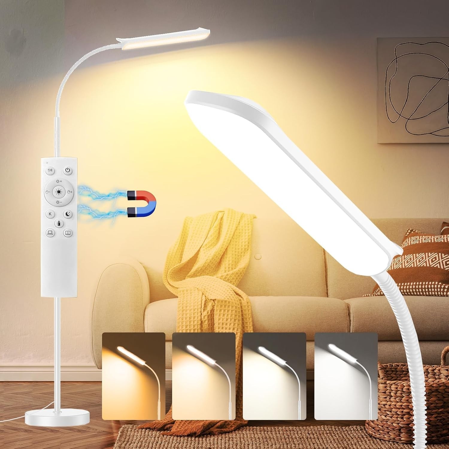 Lampe de sol 1800 LM avec température de couleur réglable