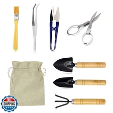 FALIDI Bonsai Set 8 PCS-Mini Gardening Tools Kit for Indoor Outdo