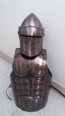Halloween Medieval Roman Muscle Armour Jacket With Armour Helmet Cosplay Costume