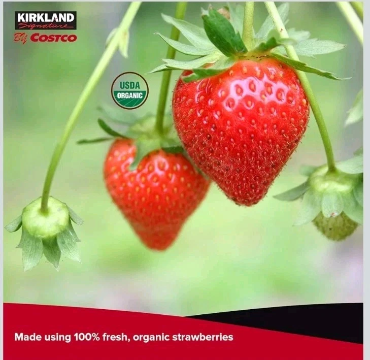 Frasco Kirkland Signature Organic Strawberry Spread 42 oz 2 lb 10 oz USDA Foto 2 de 3