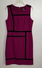 Nine West Purple Sleeveless Bi Stretch Sheath Dress Size 8 EUC Fully Lined.