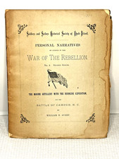 William Avery Personal Narratives Battle of Camden Burnside Expedition 1880 28pp