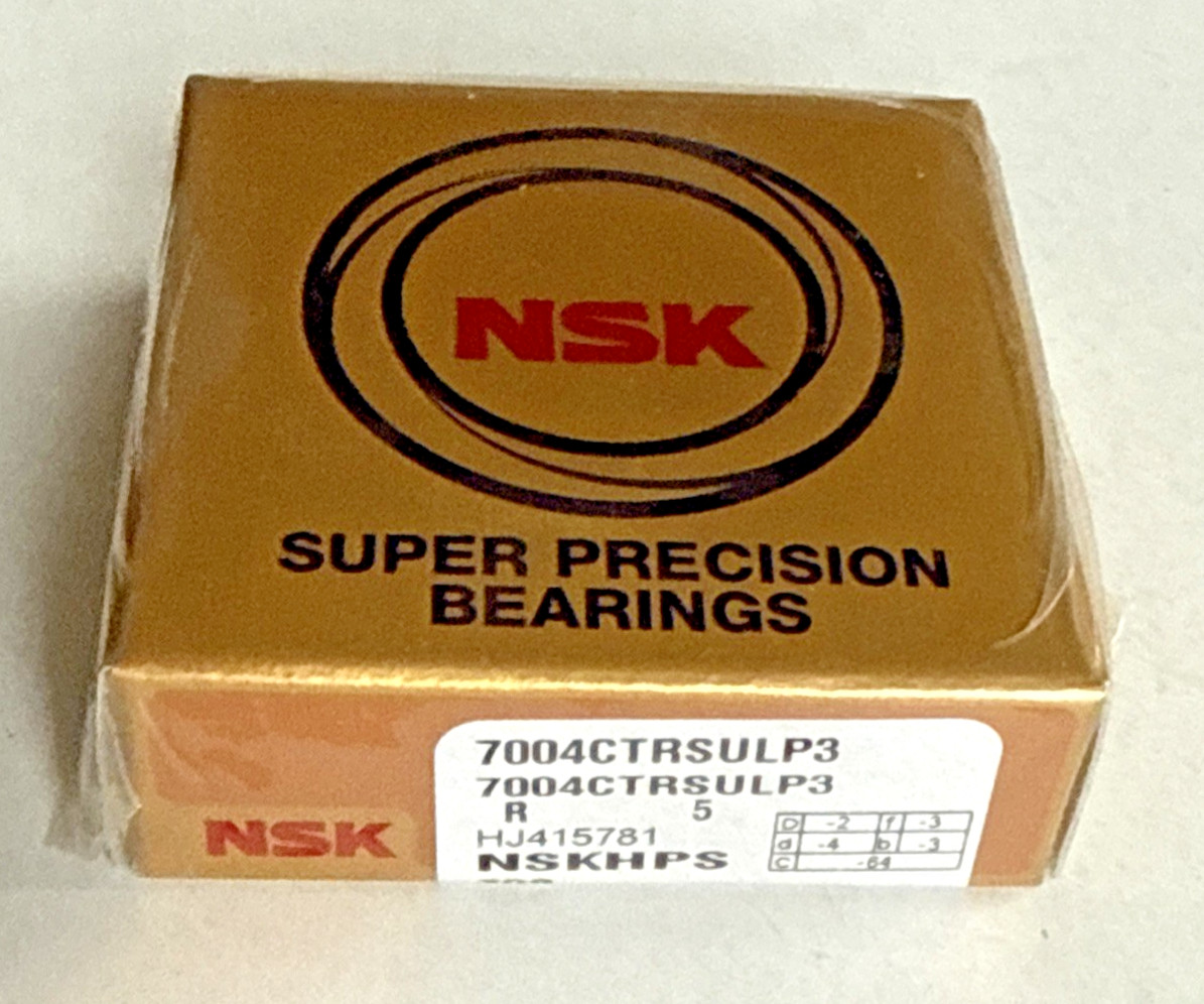 NSK 7004CTRSULP3 - Super Precision Angular Contact Spindle Bearing - 20x42x12mm