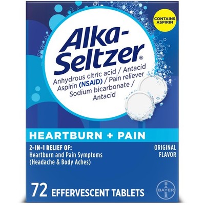 Alka Seltzer Original Flavor Effervescent Tablets 116 Count Fast Relief