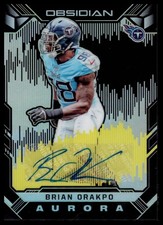 2018 Obsidian Brian Orakpo Aurora Auto Electric Etch Yellow #/10 Titans