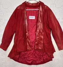 STAINED VTG Jean Claude Jitrois Red Suede Bat...