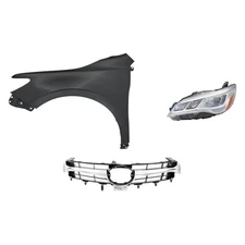 For Toyota Camry 15-17 3-Piece Kit (Driver Side Headlight, Grille, Front Driver