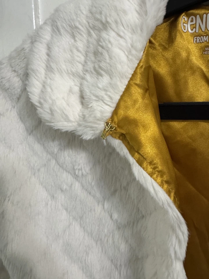 Chaqueta chal OshKosh genuina para niños capa de piel sintética forro dorado talla 5T cuello Foto 4 de 4