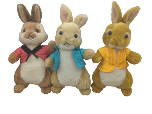 Ty Peter Rabbit Flopsy, Cotton Tail, Mopsy, 8" CUTE! Stuffed Animal Bunnies 