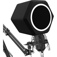 Microphone Isolation Ball Pop Filter 5-Sided Wind Shield Noise Reduction